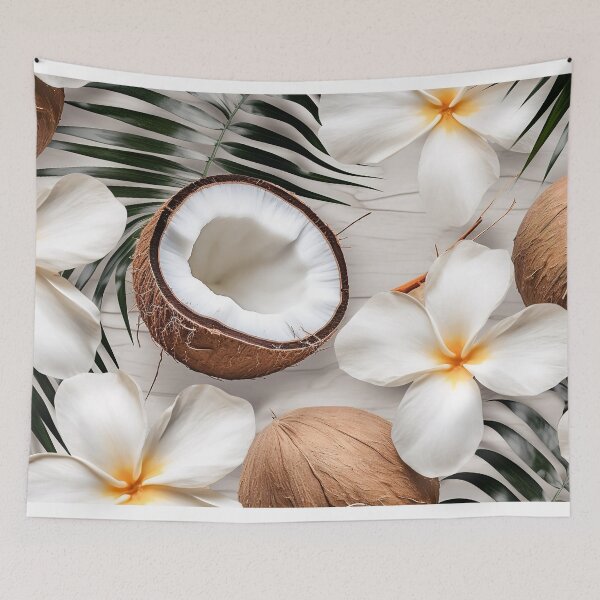 Item preview, Tropical paradise seamless coconut  designed and sold by ShopMaxiDesigns.