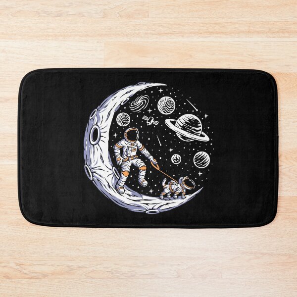 Item preview, Astronaut and dog on the moon designed and sold by FatBirdie.