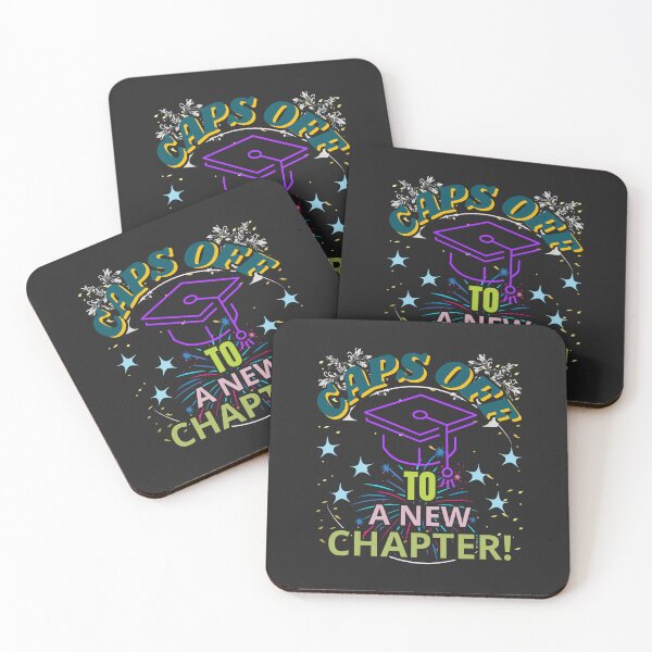 Item preview, Caps off to a new chapter: High School Graduation Celebration in Vibrant Colors designed and sold by SplashTastic.