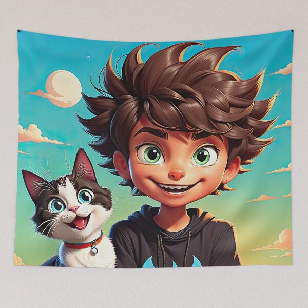 Item preview, Crazy Boy's Cat - 3 designed and sold by cyberartstudiox.