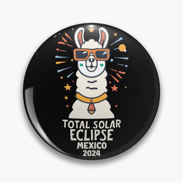 Item preview, Mexico 2024 Solar Eclipse with a cool Llama designed and sold by EmeraldeaArt.