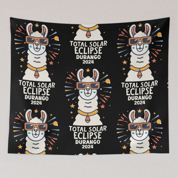 Item preview, Durango 2024 Solar Eclipse with a cool Llama designed and sold by EmeraldeaArt.