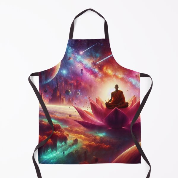 Item preview, Meditating monk in a lotus flower designed and sold by MagicBreeze.