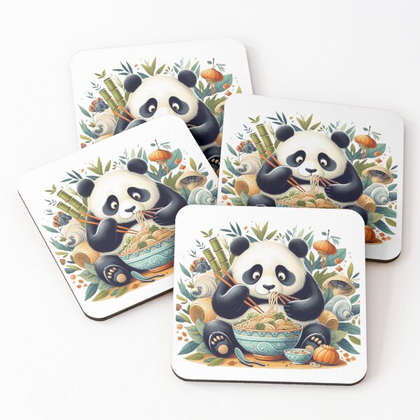 Item preview, PANDA EATING NOODLE / RAMEN designed and sold by KoalaArtStudio.