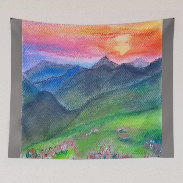 Item preview, "Coucher de soleil en altitude" (= sunset at altitude) designed and sold by Isa-Isarielle.