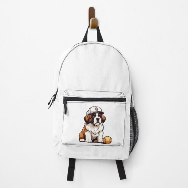 Item preview, St Bernard dog wearing baseball cap designed and sold by PetPeeveDesigns.