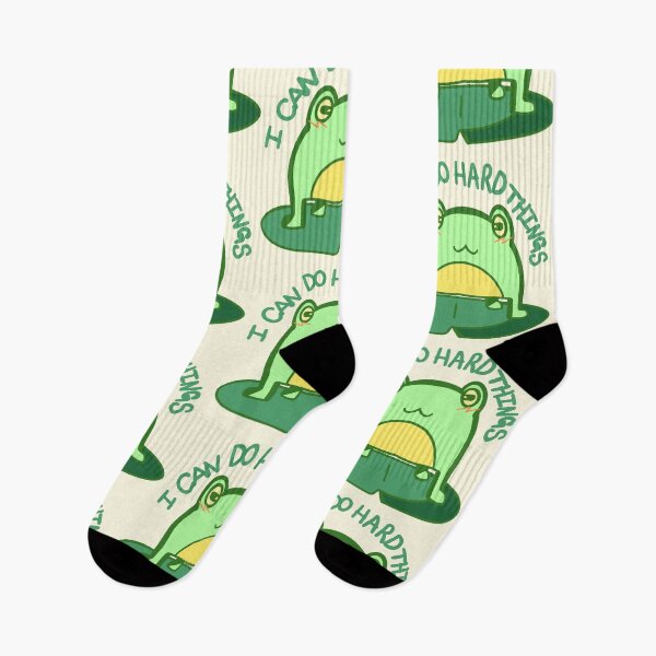 Item preview, Frog on a Lily Pad - I Can Do Hard Things designed and sold by Arsenic-Arts.