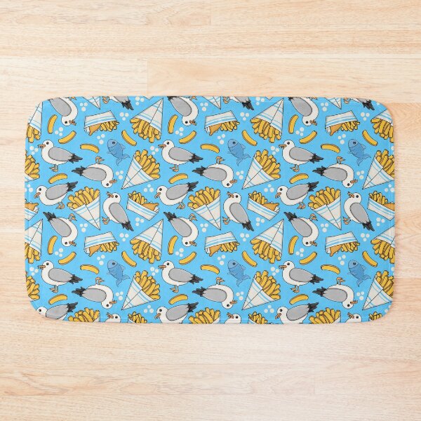 Item preview, British Fish and Chips Seamless Pattern designed and sold by Amy Farmer.