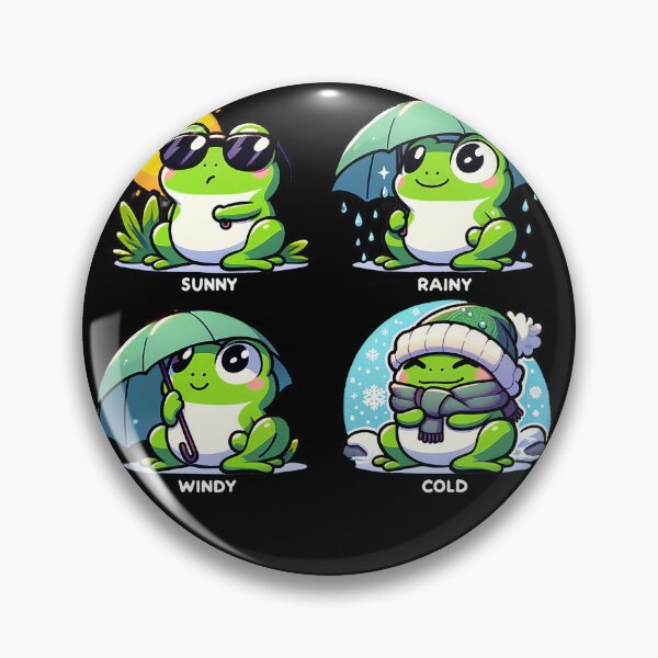 Item preview, Cartoon Frogs In All Weathers designed and sold by sbachstroem.