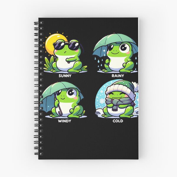 Item preview, Cartoon Frogs In All Weathers designed and sold by sbachstroem.