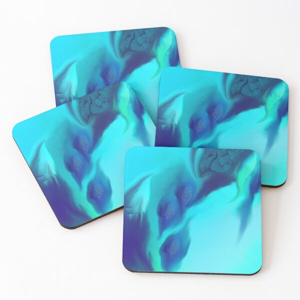 Item preview, abstract untitled cyan and blue aquatic world designed and sold by Gabriel BOCQUAIRE.