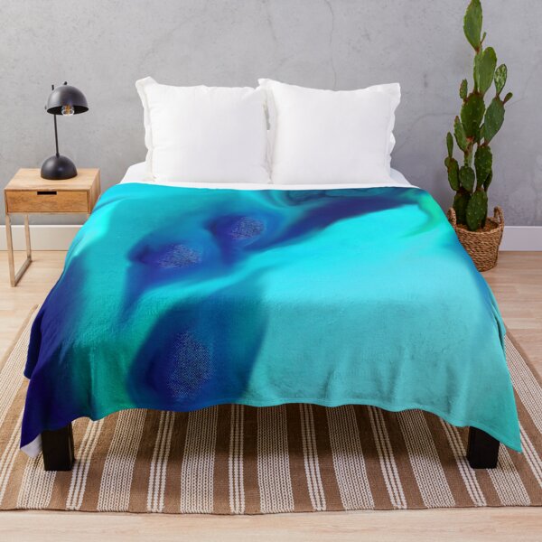 Item preview, abstract untitled cyan and blue aquatic world designed and sold by Gabriel BOCQUAIRE.