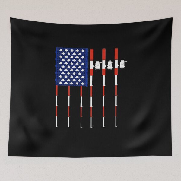 Item preview, American USA Flag Fishing Pole | fishing shirt | fishing gifts | fishing clothes | bass fishing shirt | ice fishing | fishing accessories | fishing novelty | fishing shirt for men designed and sold by Kreature Look.