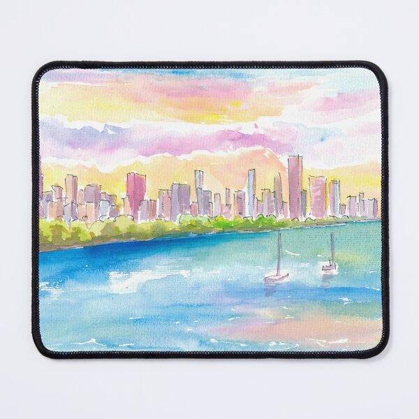 Item preview, Chicago Astonishing Skyline Scene with Lake Michigan   designed and sold by artshop77.