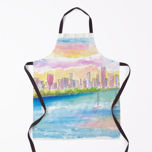 Item preview, Chicago Astonishing Skyline Scene with Lake Michigan   designed and sold by artshop77.
