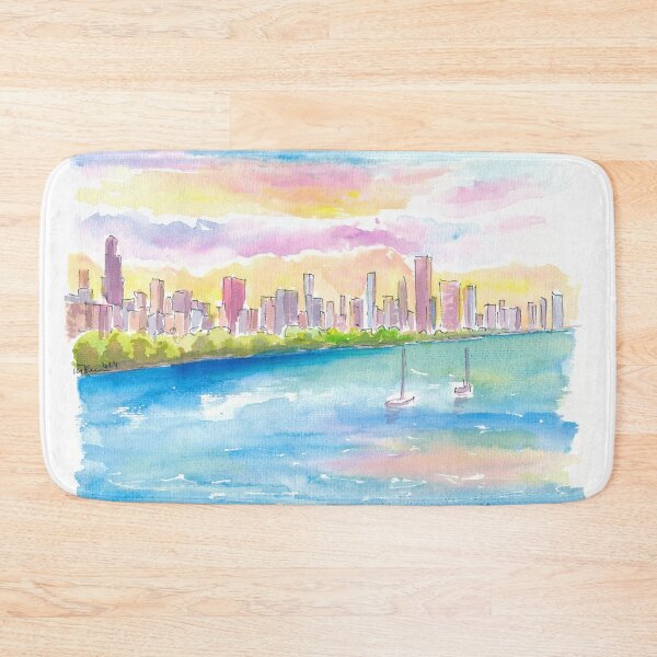 Item preview, Chicago Astonishing Skyline Scene with Lake Michigan   designed and sold by artshop77.