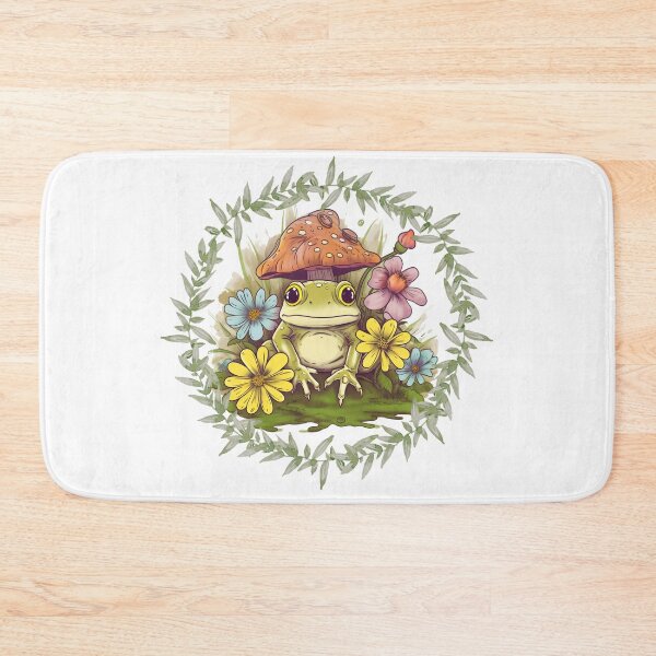 Item preview, Cute Cottagecore Mushroom Frog designed and sold by DeenaSuzanne.