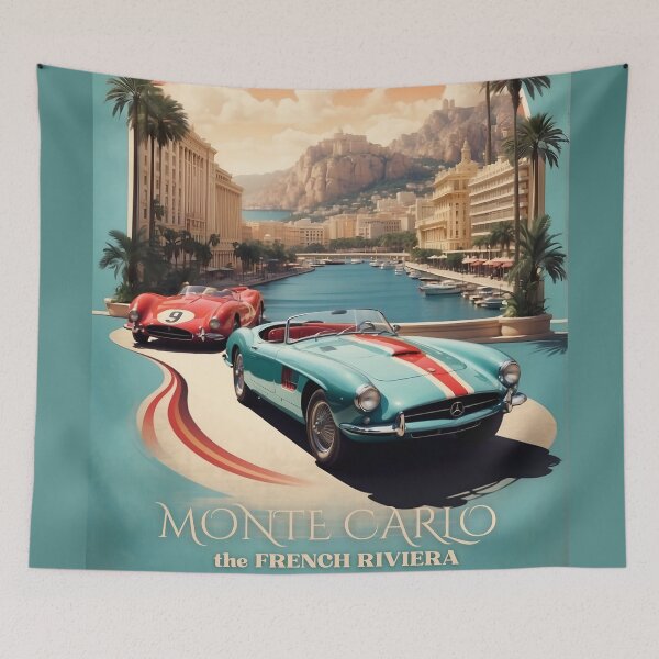 Item preview, Monte Carlo Racing Elegance: Vintage Motorsport Poster designed and sold by Ceemko's Vintage Corner.