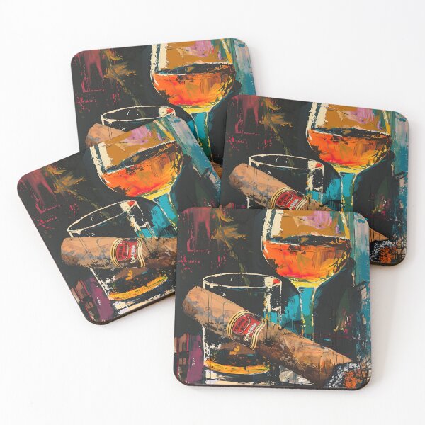 Item preview, Whiskey Whirlwind- A Vivid Exploration of Cubism, Fauvism, and Impressionism in Cigar Harmony designed and sold by OlfactoART Studio.