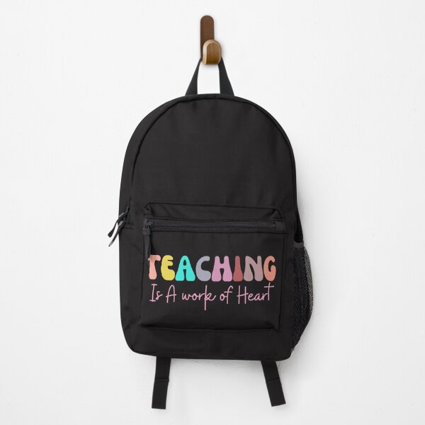 Item preview, Teaching Is A Work Of Heart - Colorful Retro Groovy Line Flowers Design designed and sold by Raise2Shine.
