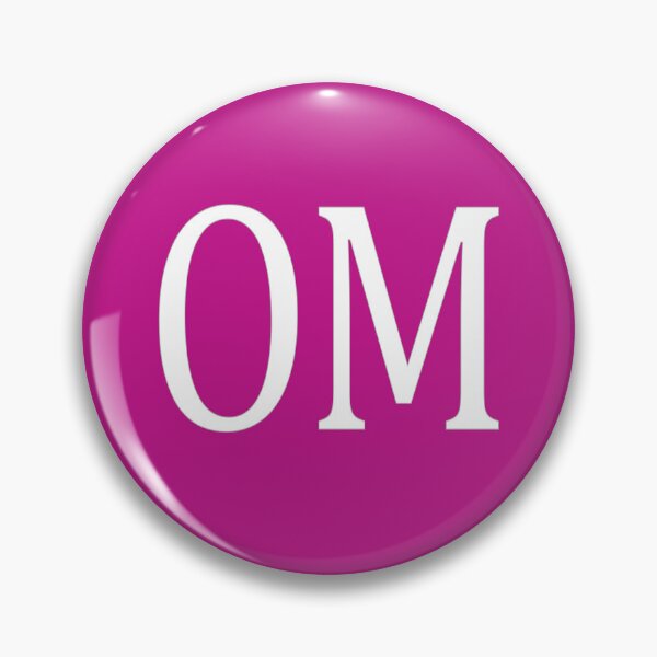 Item preview, OM Initials Monogram Elegant White Letters designed and sold by Jeallan Designs.