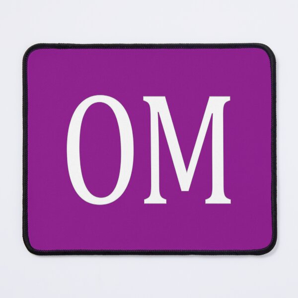 Item preview, OM Initials Monogram Elegant White Letters designed and sold by Jeallan Designs.
