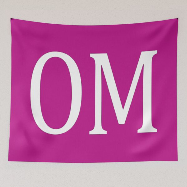 Item preview, OM Initials Monogram Elegant White Letters designed and sold by Jeallan Designs.