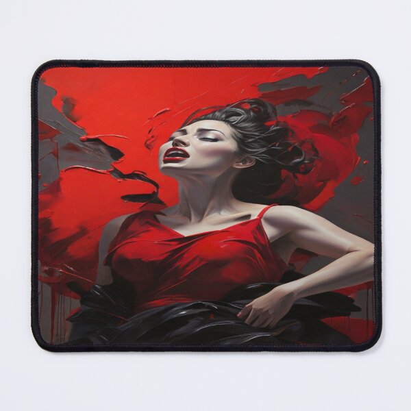Item preview, A swirling cacophony in vivid hues of deep crimson and stormy greys. designed and sold by Cherryblossom50.