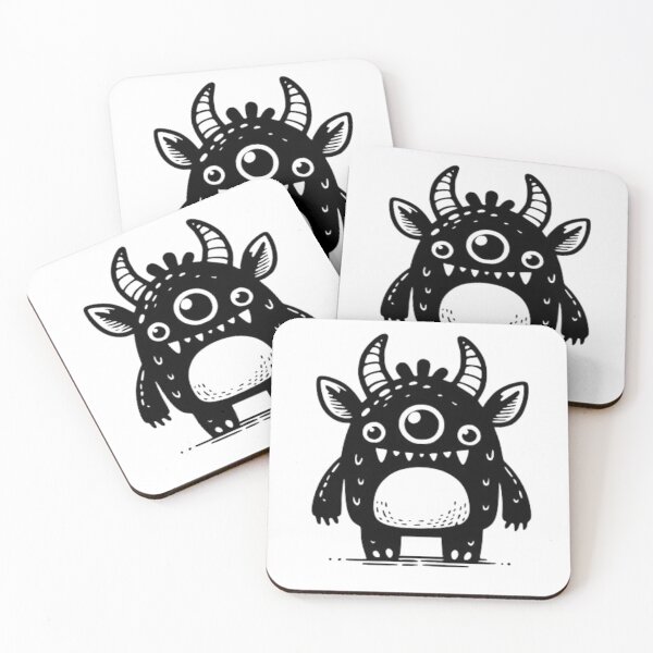 Item preview, Black Tiny Monster designed and sold by NicolasGlowArt.