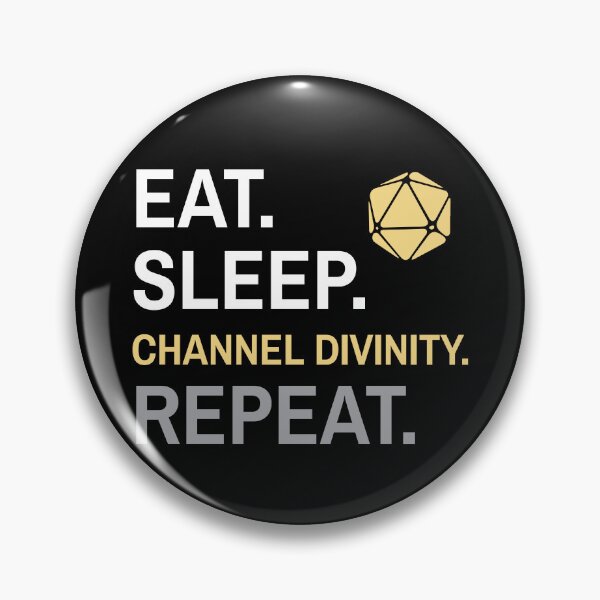 Artikelvorschau, D&D Cleric Channel Divinity – Eat Sleep Repeat entworfen und verkauft von sunburstrpg.