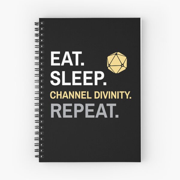 Item preview, D&D Cleric Channel Divinity - Eat Sleep Repeat designed and sold by sunburstrpg.