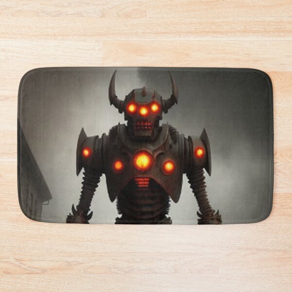 Item preview, Robot Walking Thru a Burning Dark Town designed and sold by TheDarkWardrobe.