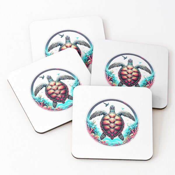 Item preview, REEF SEA TURTLE- WHITE designed and sold by Marlon Oseguera.