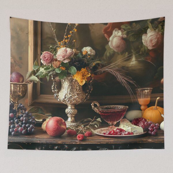 Item preview, 17th Century Charcuterie with Garden Flowers designed and sold by dstarj.