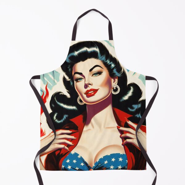 Aperçu de l'œuvre Pin-up américaine rétro créée et vendue par PulpVintage.