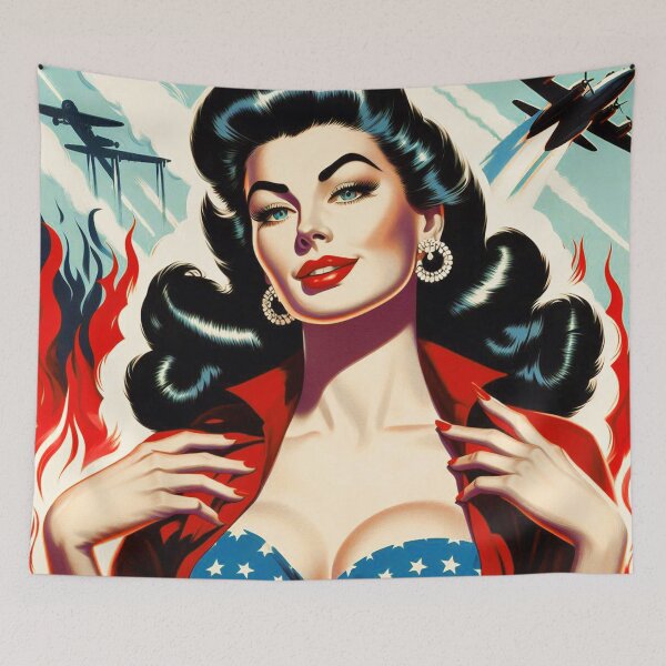 Aperçu de l'œuvre Pin-up américaine rétro créée et vendue par PulpVintage.