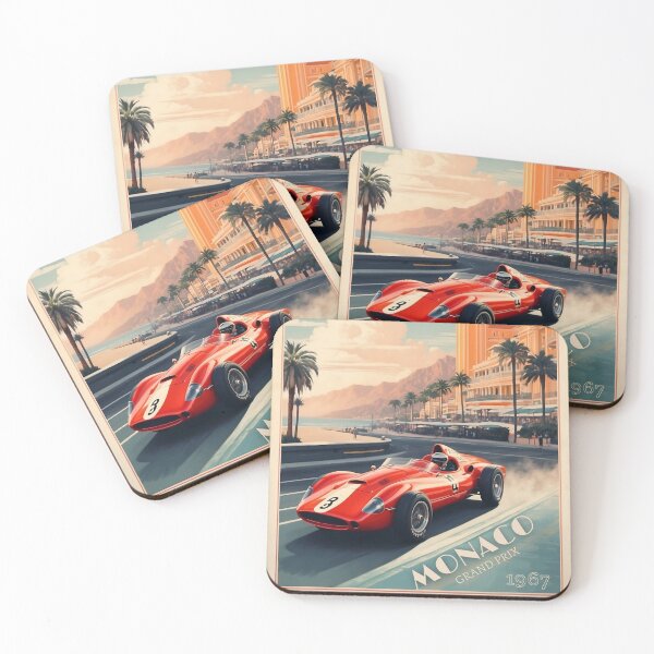 Item preview, Monaco Motorsport Majesty: Vintage Racing Poster designed and sold by Ceemko's Vintage Corner.
