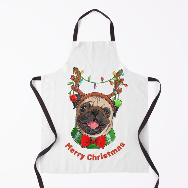Item preview, Merry Christmas Pug designed and sold by Shining Bright Arts, Crafts & Illustration.