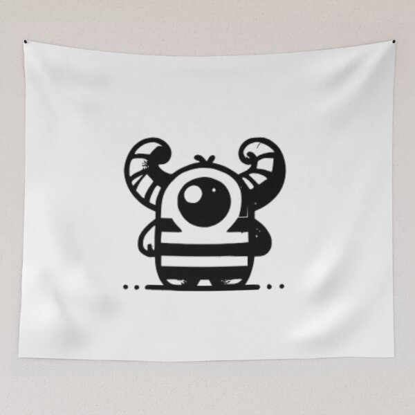 Item preview, Horned Patterned Monster designed and sold by NicolasGlowArt.