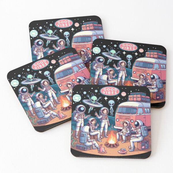 Item preview, Astronauts camping with aliens in space  designed and sold by Coollzone.