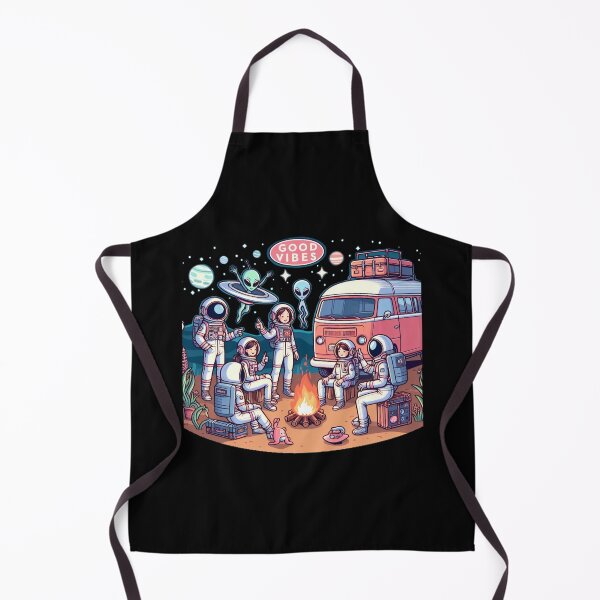 Item preview, Astronauts camping with aliens in space designed and sold by Coollzone.