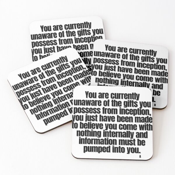 Item preview, You are currently unaware of the gifts you possess from inception, you just have been made to believe you come with nothing internally and information must be pumped into you. designed and sold by Finds.
