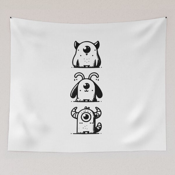 Item preview, Monter Three | T-Shirt designed and sold by NicolasGlowArt.
