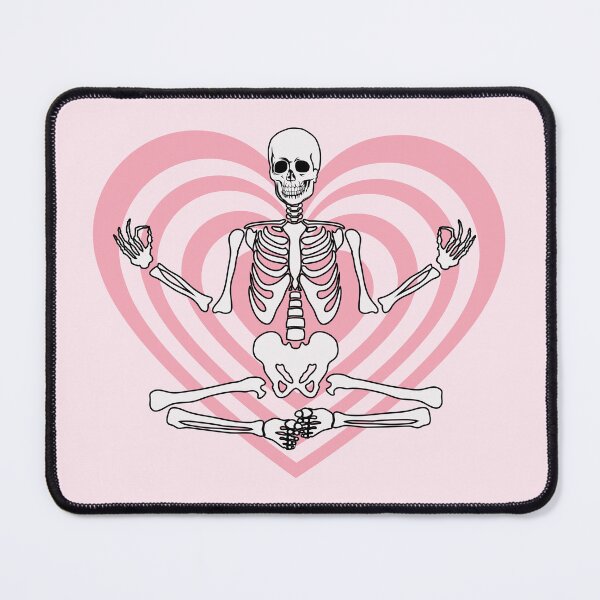 Item preview, Retro Heart Yogi Skeleton designed and sold by FlawlessSeams.