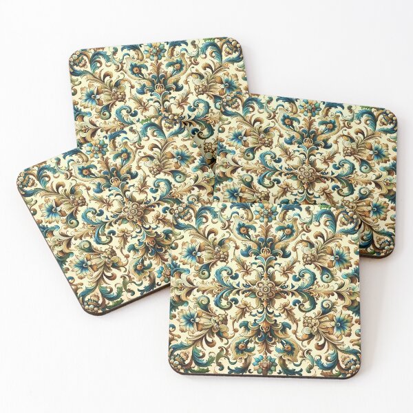 Item preview, Vintage French Folk Art Tile:  Cerulean Charm designed and sold by stevepmp.