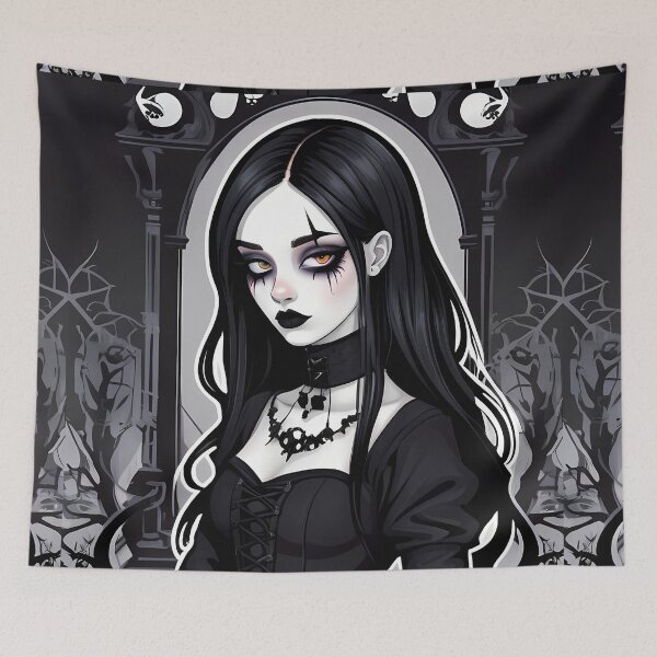 Item preview, Pale Goth Girl - Alt Girl Aesthetic designed and sold by MadnessEnvelope.