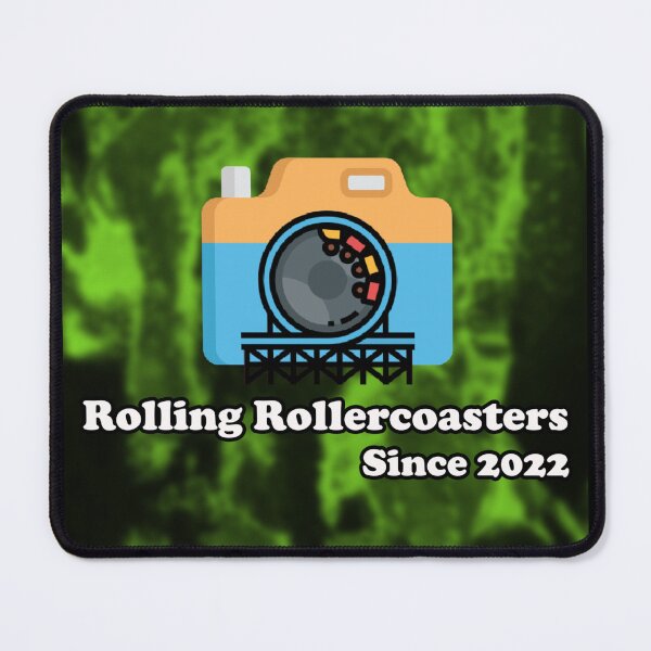 Item preview, Rolling Rollercoasters logo with green splatter background  designed and sold by RollingRC.