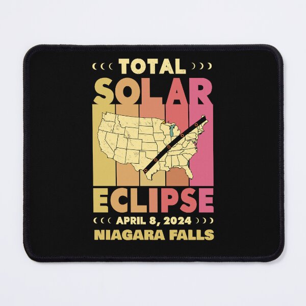 Item preview, Niagara Falls Total Solar Eclipse with MAP - in Sun Hues 2024 April 8 designed and sold by EmeraldeaArt.