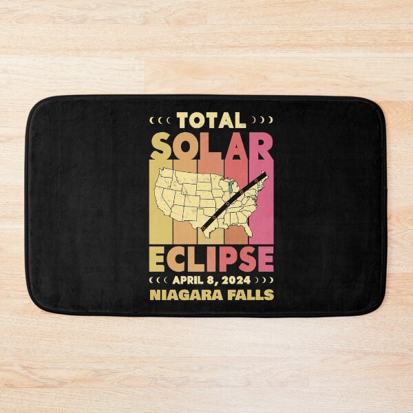 Item preview, Niagara Falls Total Solar Eclipse with MAP - in Sun Hues 2024 April 8 designed and sold by EmeraldeaArt.