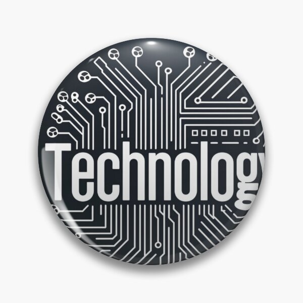 Item preview, Contemporary Tech Symbol with Circuit Design designed and sold by Ace Apparel  Attire.